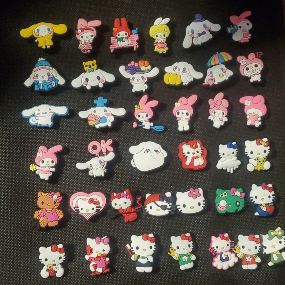 NEW Melody & Hello Kitty Shoe Charms for Crocs 38 pc